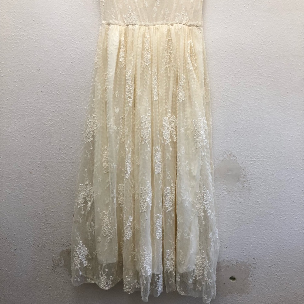 Anna-Kaci Sleeveless Lace Dress Women's Size S Cream - Picture 5 of 10